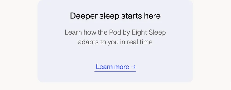 Deeper sleep starts here
