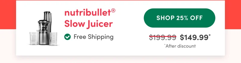 nutribullet Slow Juicer | Free Shopping | Shop 25% | $149.99