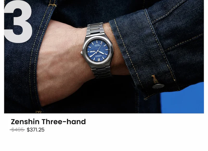Zenshin Three-hand -- WAS: $495  NOW: $371.25