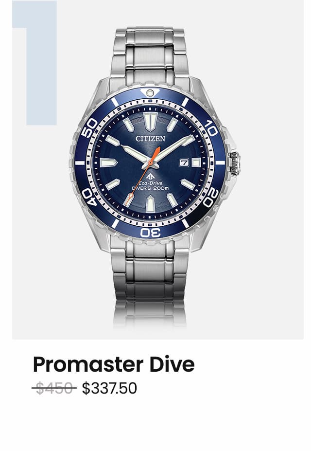 Promaster Dive -- WAS: $450  NOW: $337.50