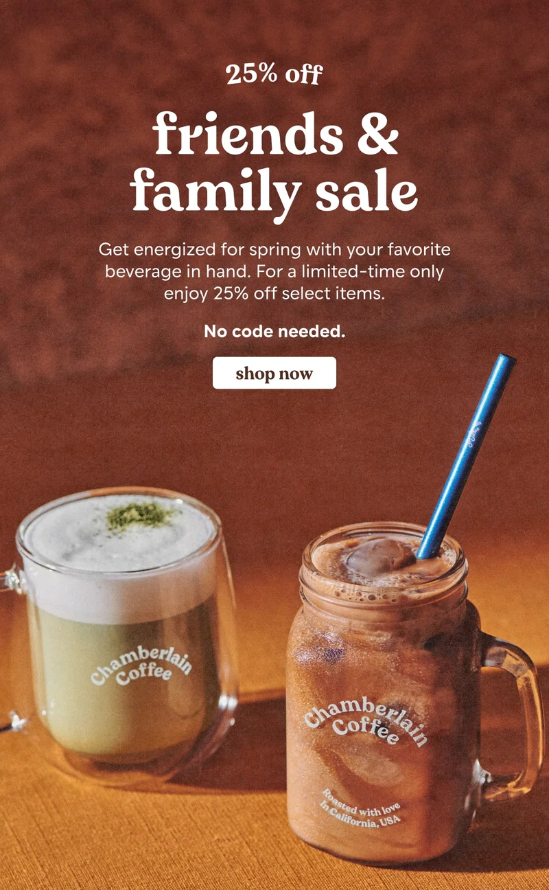 25% off for the friends and family sale