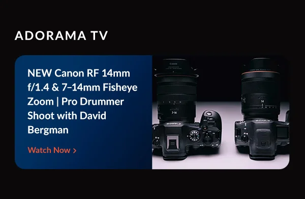 NEW Canon RF 14mm f/1.4 & 7–14mm Fisheye Zoom | Pro Drummer Shoot with David Bergman