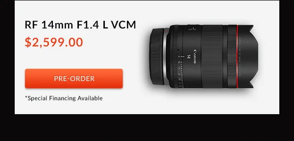Canon RF14mm F1.4 L VCM | Pre-Order