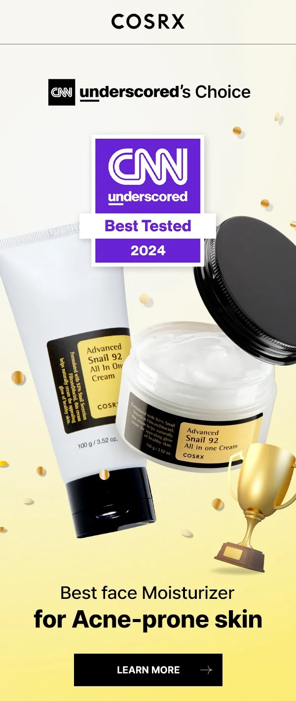 CNN Underscored Best Tested 2024, Advanced Snail 92 All in one Cream!