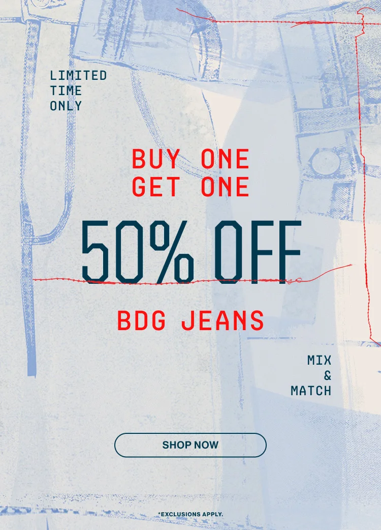 BDG BOGO 50% OFF