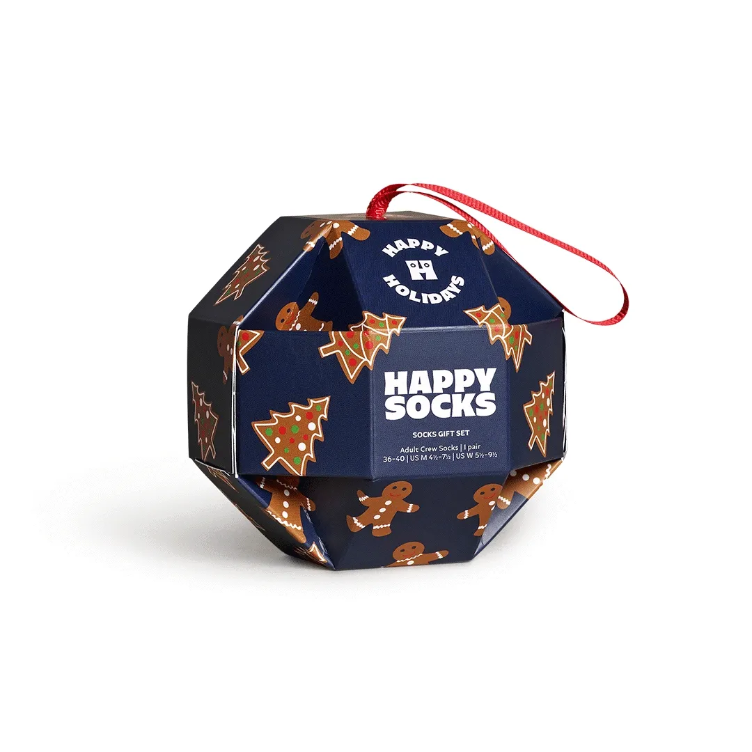 1-Pack Gingerbread Cookies Socks Gift Set