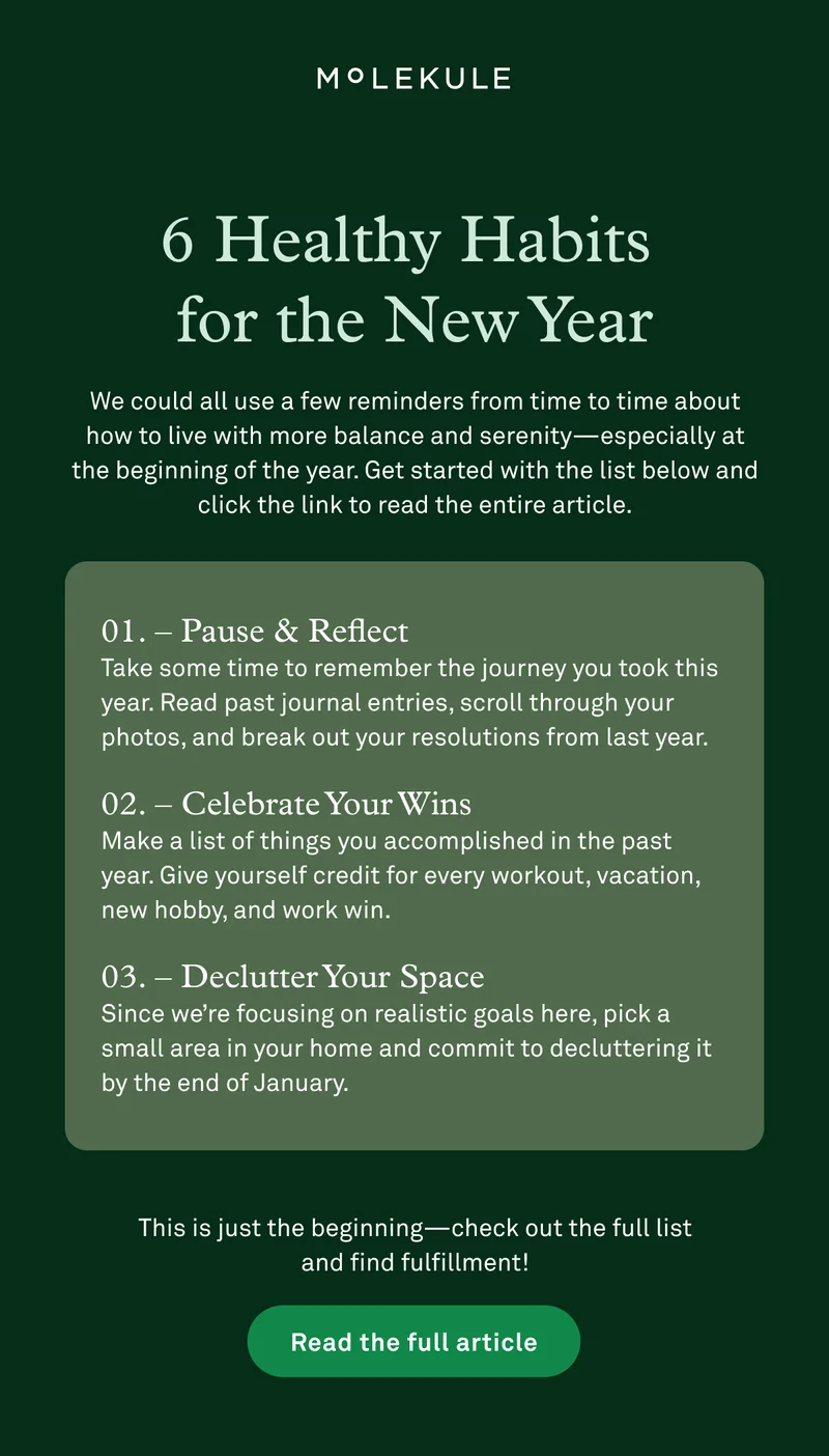 6 Healthy Habits for the New Year