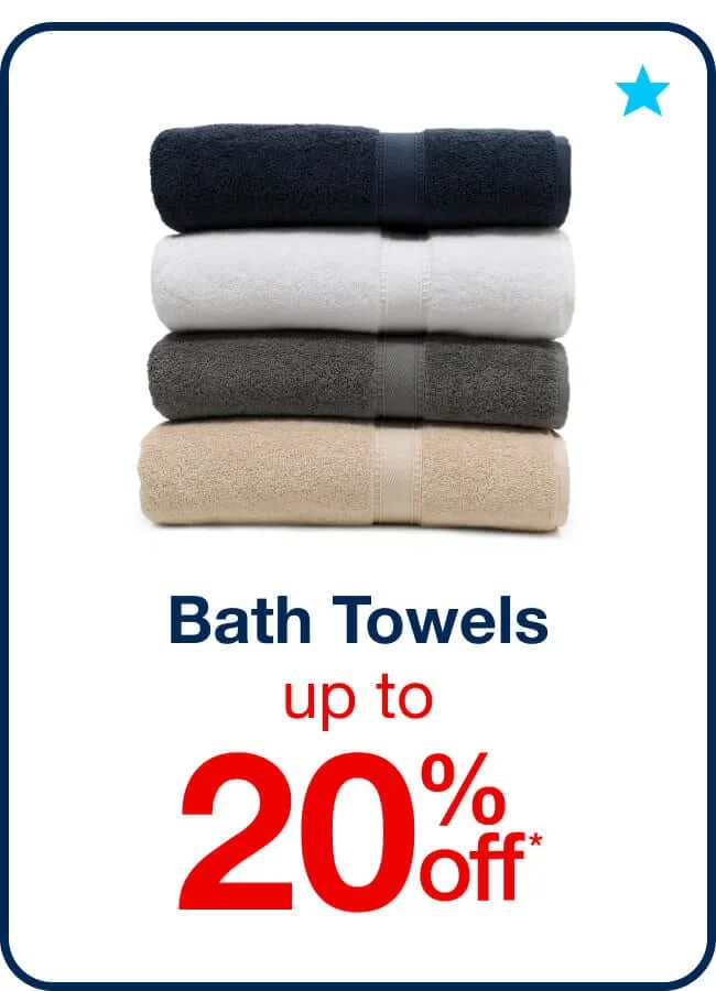 Up to 20% Off Bath Towels