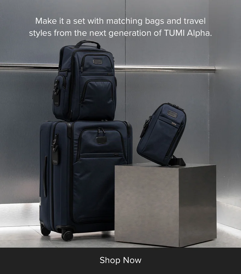 Make it a set with matching bags and travel styles from the next generation of TUMI Alpha.