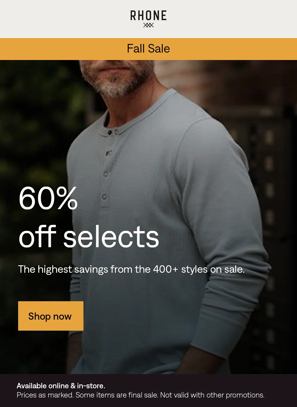 60% off selects