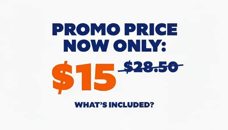 an image of a white and blue advertisement with a picture of a man in a suit
