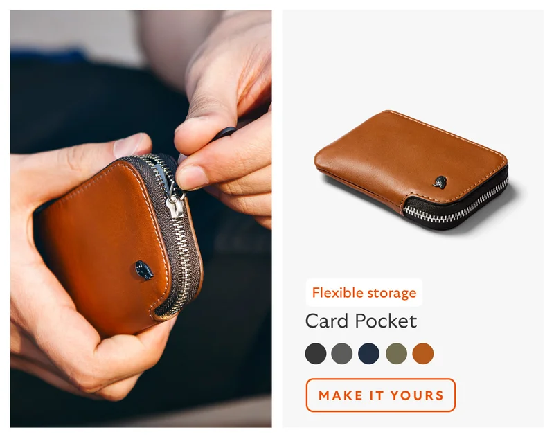 [Product name] Card Pocket [Starburst] Flexible storage CTA Make it yours