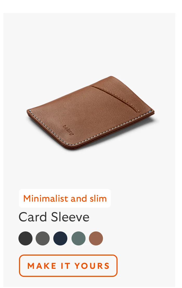 [Product name] Card Sleeve [Starburst] Minimalist and slim CTA Make it yours