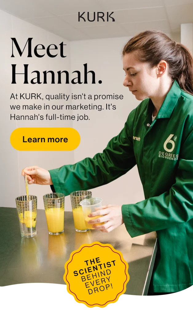 Meet Hannah. At KURK, quality isn't a promise we make in our marketing. It's Hannah's full-time job.