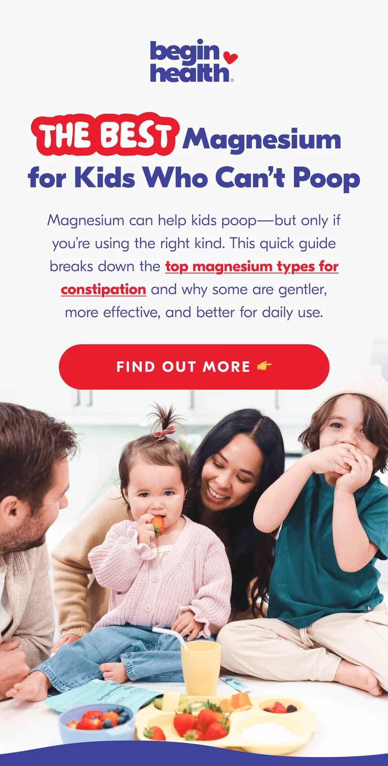 The best magnesium for kids who can't poop.