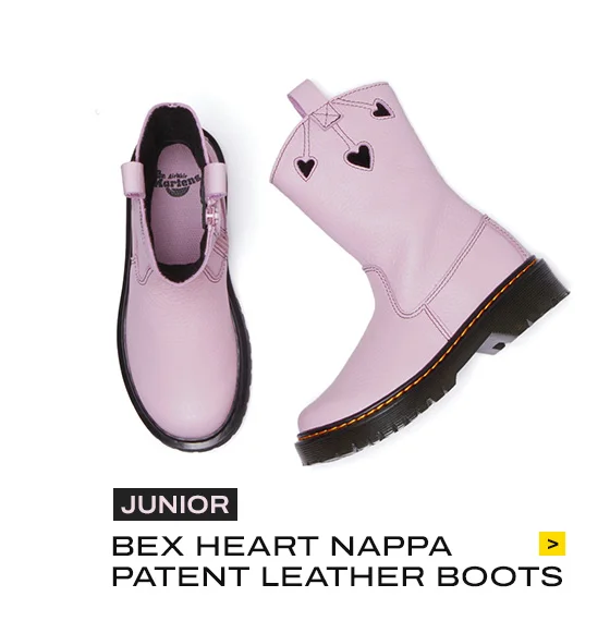 Junior Bex Heart Nappa Patent Leather Boots