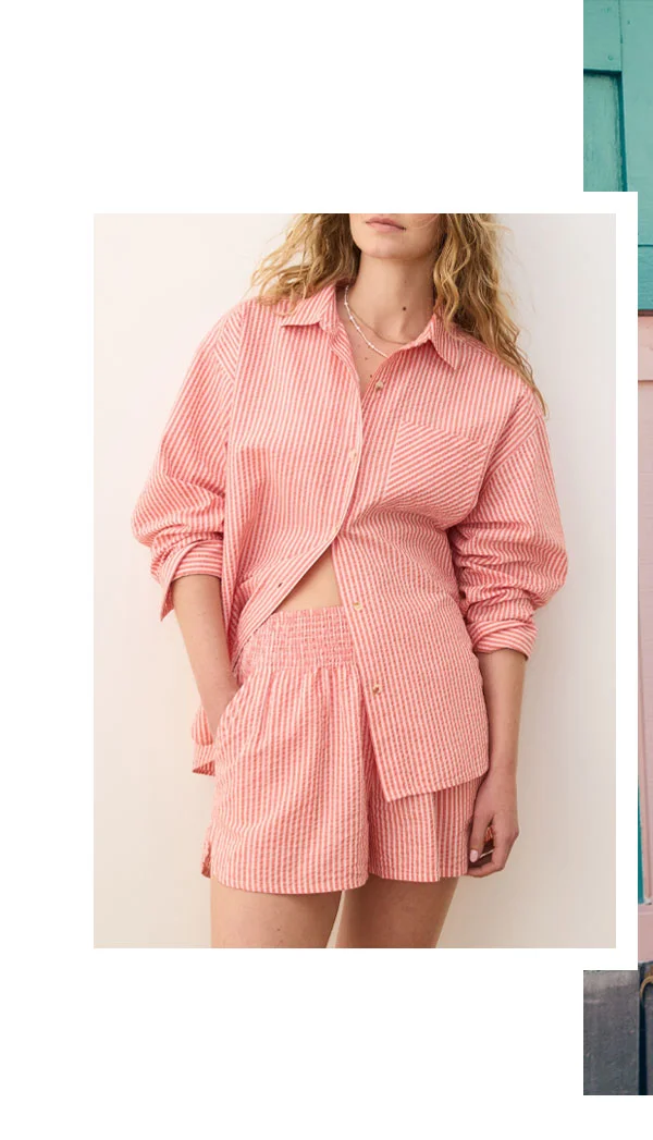 Gracey Oversized Seersucker Shirt