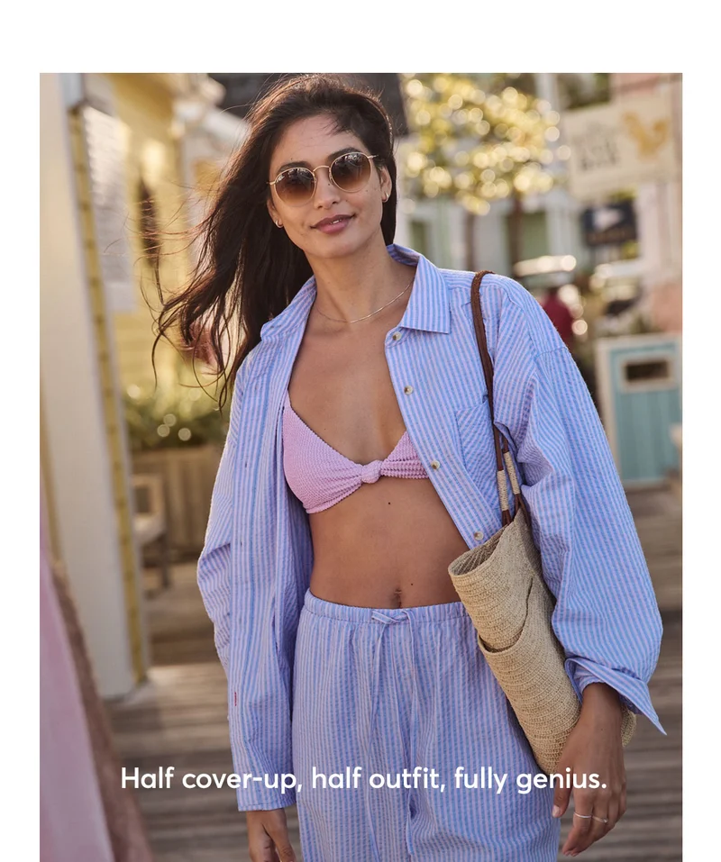 Gracey Oversized Seersucker Shirt