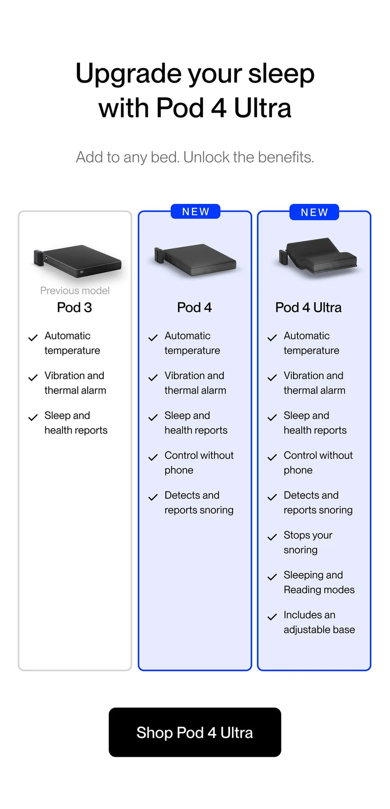 Upgrade your sleep with Pod 4 Ultra