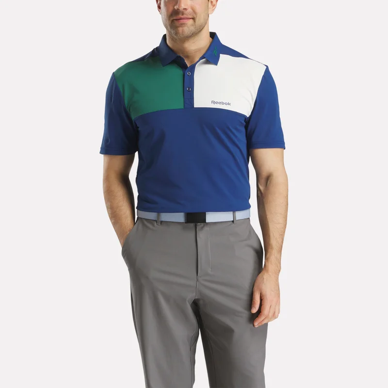 Image of Men's Colorblock Bonded Collar Polo Shirt