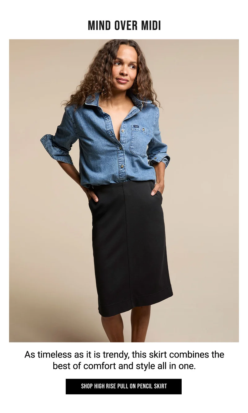 Shop High Rise Pull On Pencil Skirt