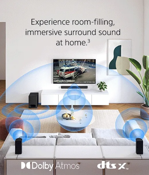 Experience room-filling immersive surround sound at home