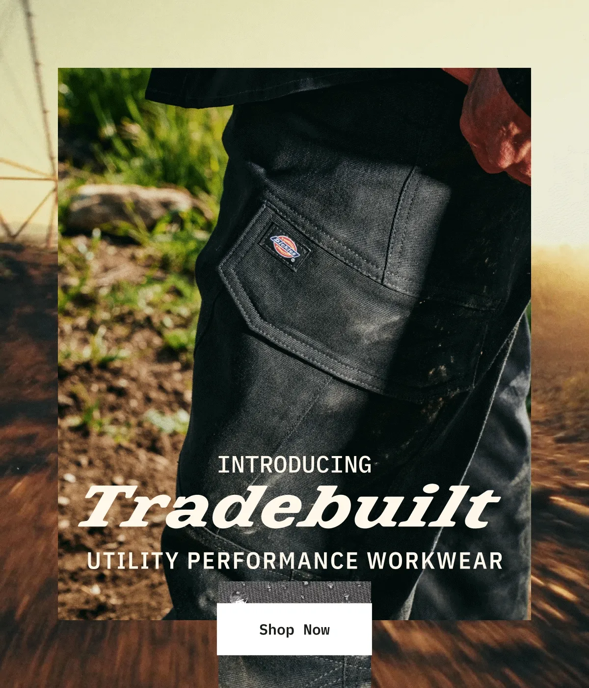 Introducing Tradebuilt. Utility Performance Workwear. Shop Now.