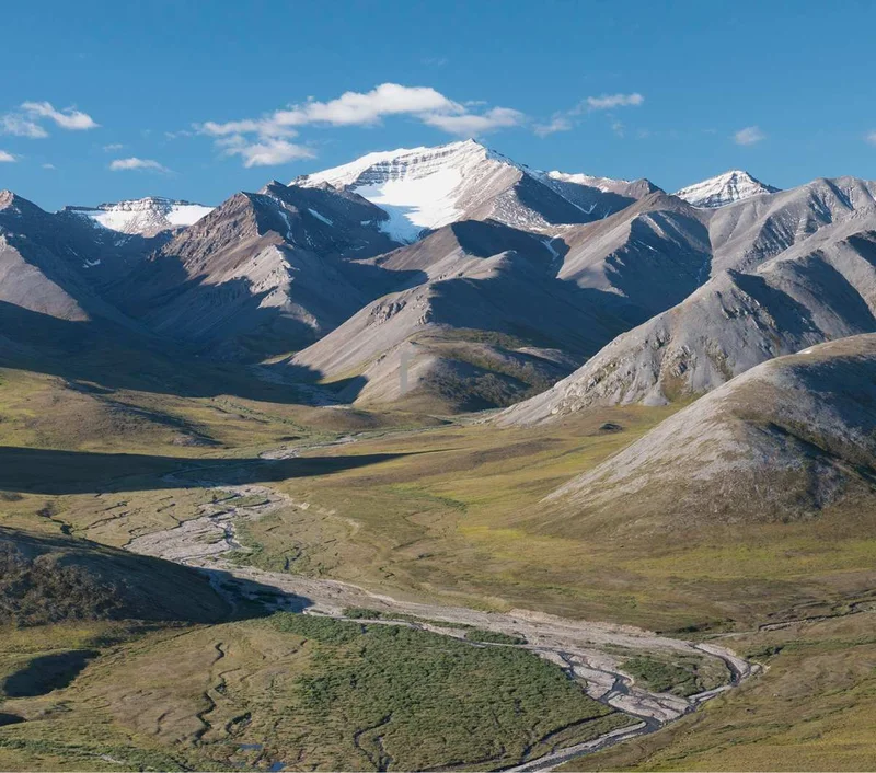 Mountains and a valley.