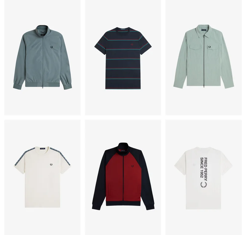 A selection of the Fred Perry Sport Edit