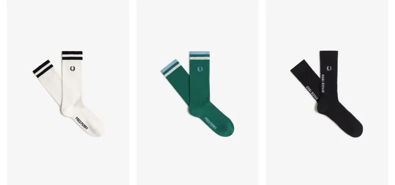 A selection of Fred Perry socks