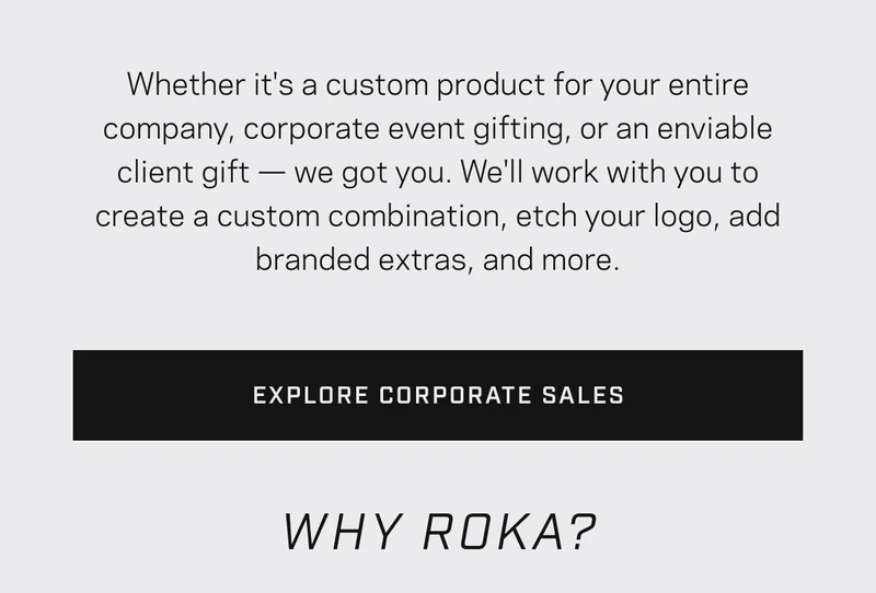 Order gifts for the whole team - ROKA Corporate Orders