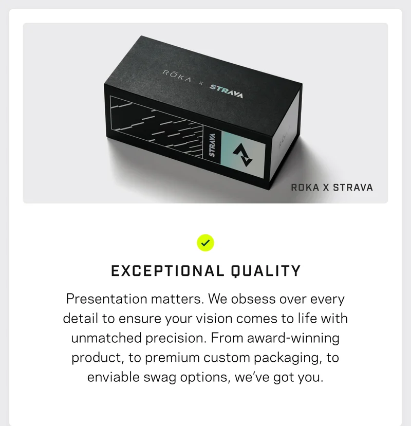 Order gifts for the whole team - ROKA Corporate Orders