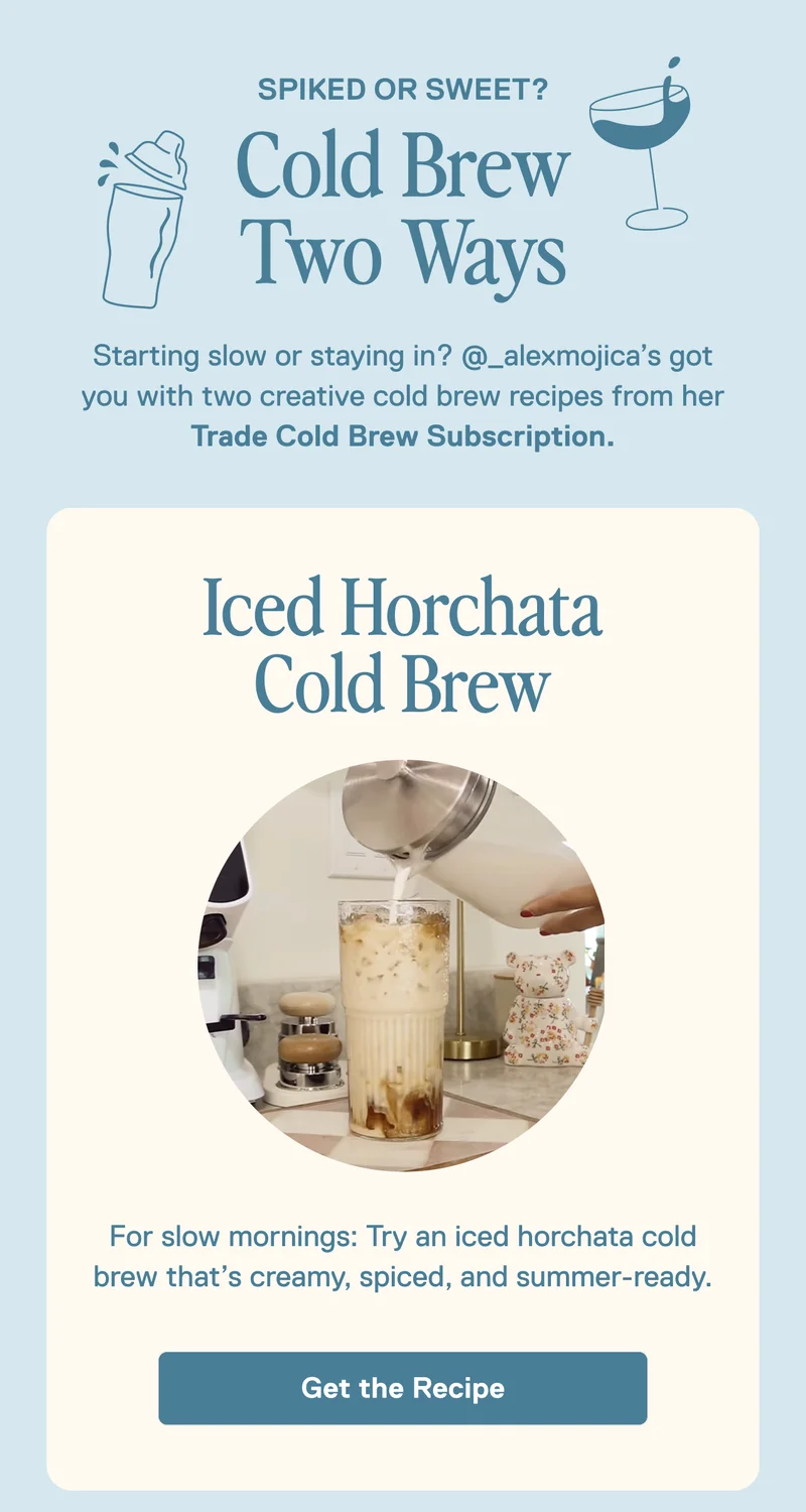 Spiked Or Sweet? Iced Cold Brew Horchata