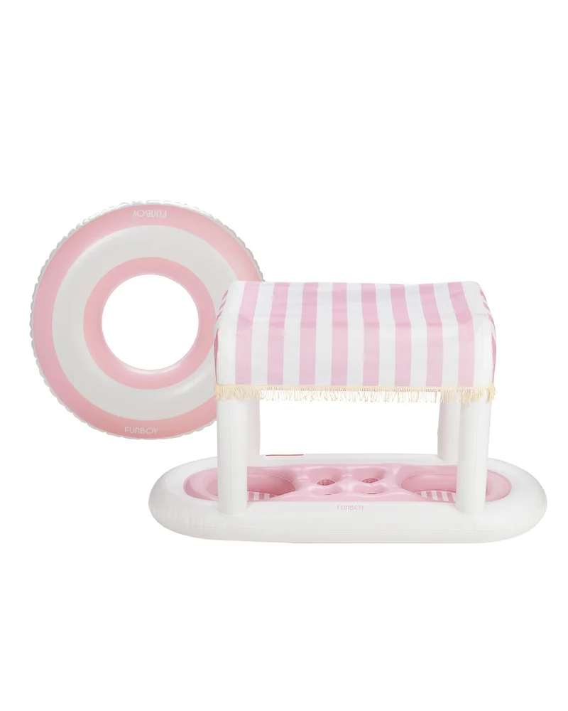 Image of Floating Cabana Bar + Tube Bundle - Pink