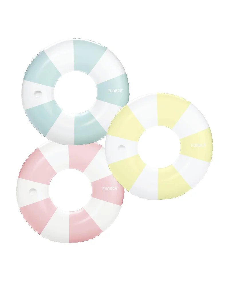 Image of Vintage Stripe Tube Float 3 Pack - Pastels