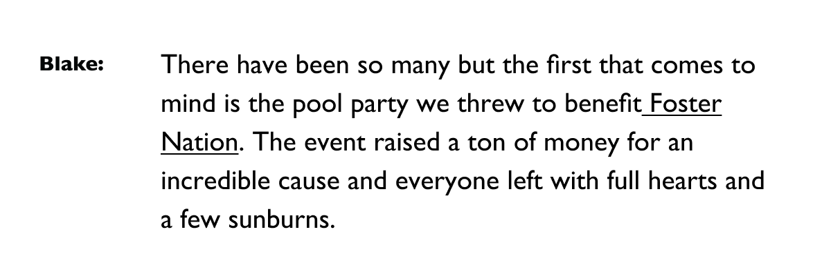 Most memorable moment since starting FUNBOY?