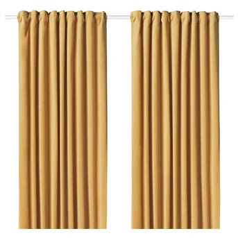 Room darkening curtains, 1 pair, golden brown,↔55x118