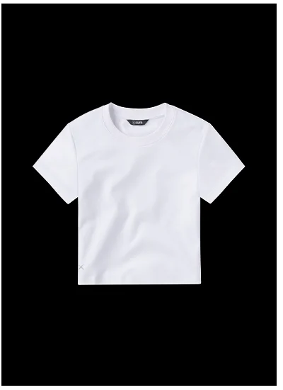 White Tomboy Tee Cropped