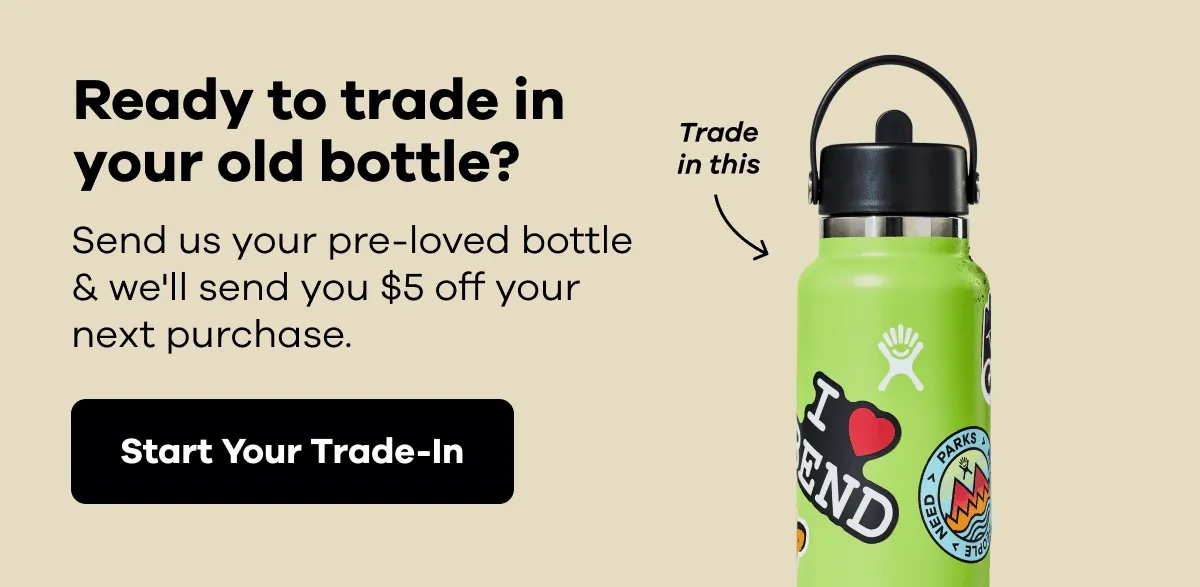 Ready to trade in your old bottle? Send us your pre-loved bottle & we'll send you $5 off your next purchase. | Start Your Trade-In