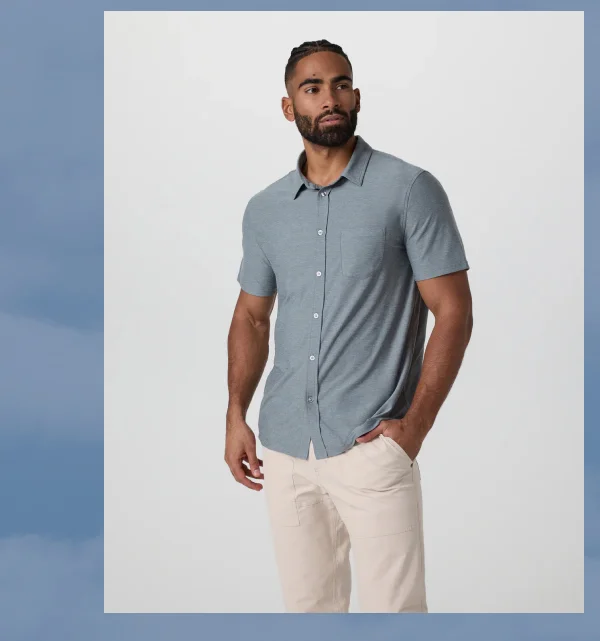 Short Sleeve Strato Button Down