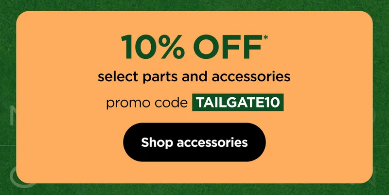10% off* Select Parts and accessories