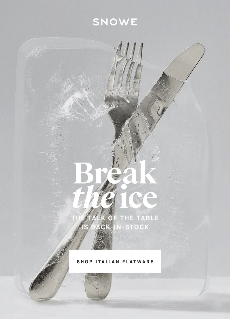 Break the ice THE TALK OF THE TABLE IS BACK-IN-STOCK