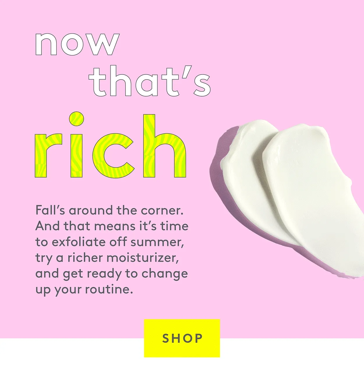 Shop CTA for Fall Skincare