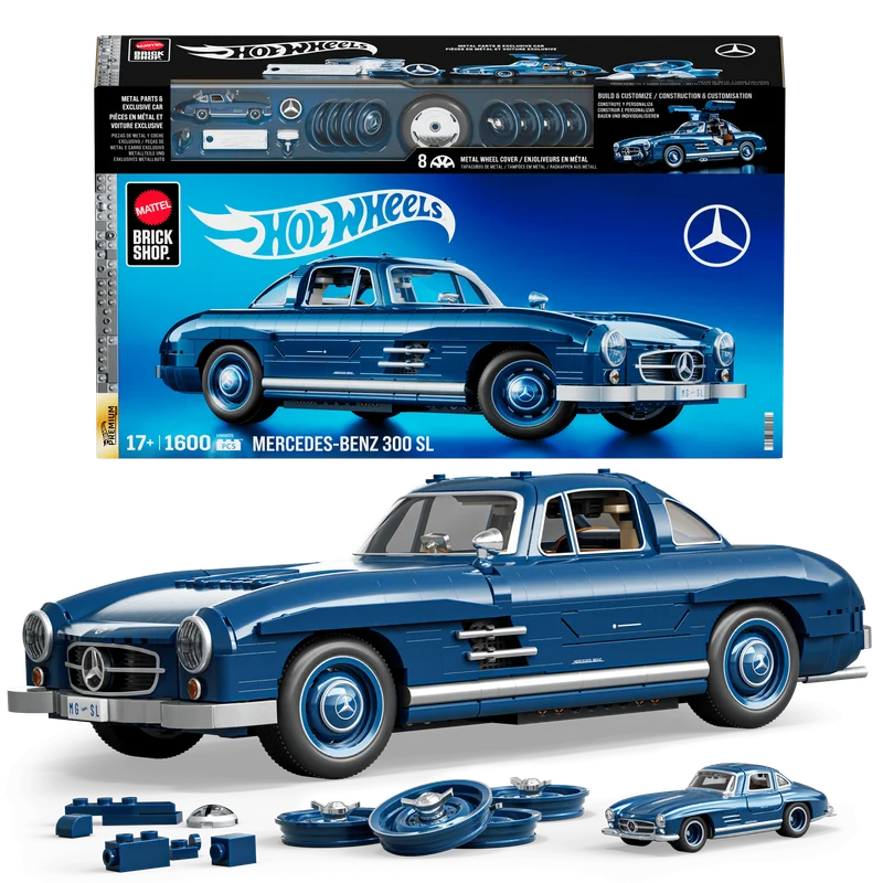 Image of Mattel Brick Shop Hot Wheels Mercedes-Benz 300 Sl