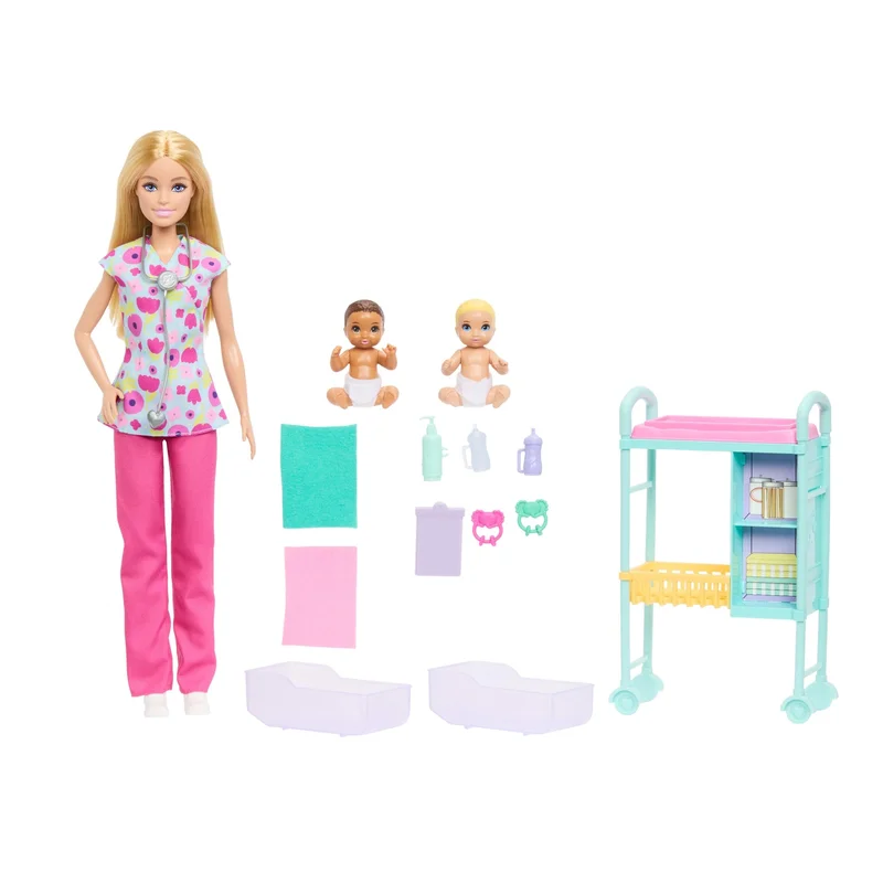 Image of Barbie Baby Doctor Fashion Doll And Accessories