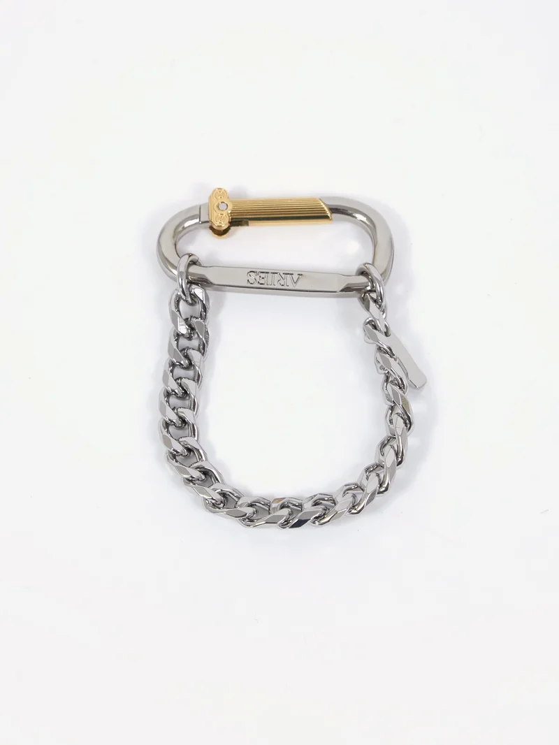 Image of Aries Mini Carabiner Chain Bracelet - Silver