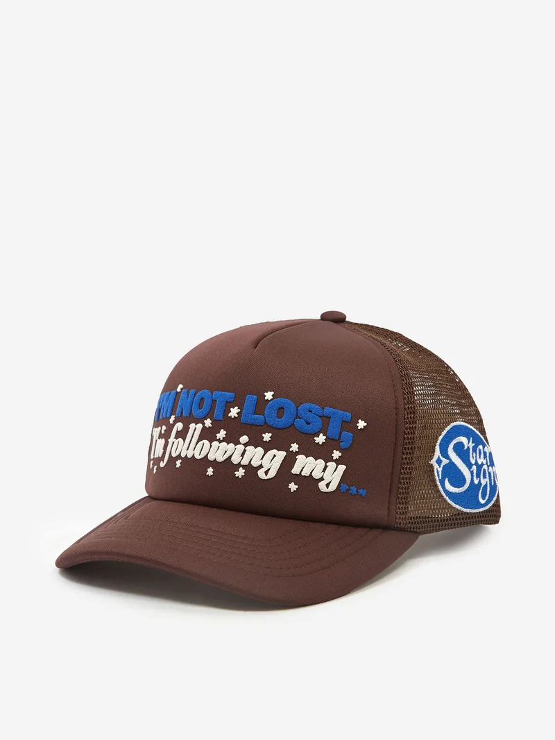 Image of Aries I'm Not Lost Trucker Cap W - Brown