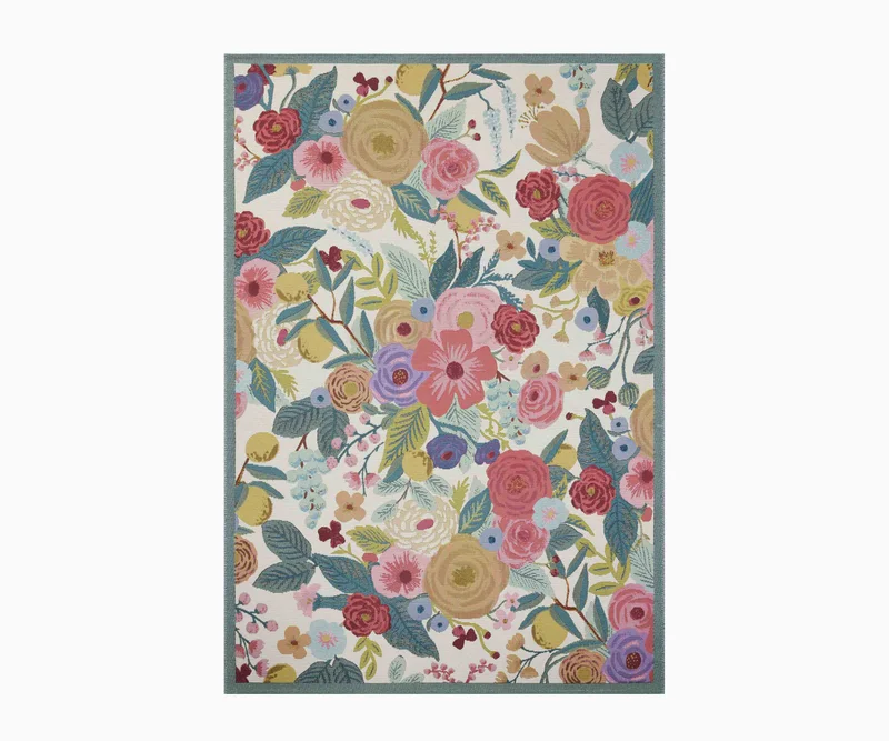 Image of Perennial Garden Party Power Loomed Rug - Rose Multi