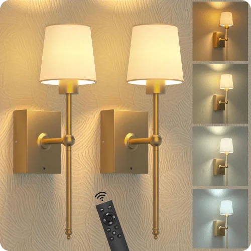 Battery-Operated Wall Sconces, 2pk