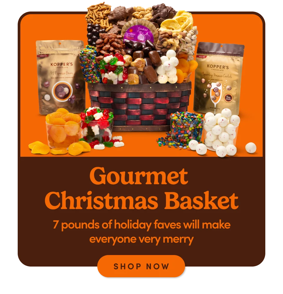 Gourmet Christmas Basket – 7 pounds of holiday faves will make everyone very merry; Shop now